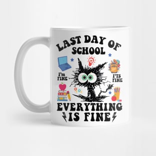 Last Day Of School-End Of School Year-I Survived Funny Cat Mug